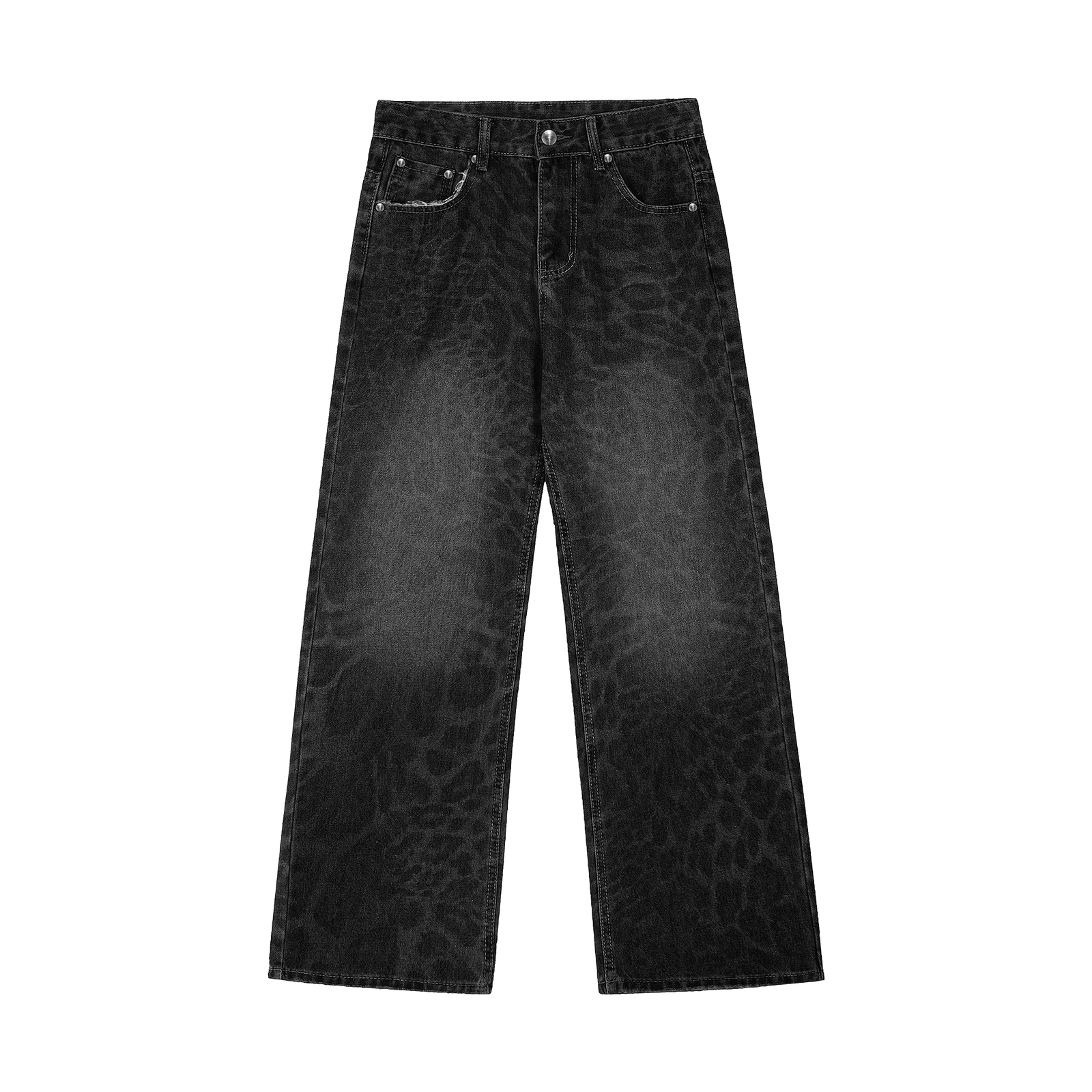 killtec-capsule02-black-leopard-denim-jeans-front.png Killtec Black Leopard Denim Jeans - Image 1